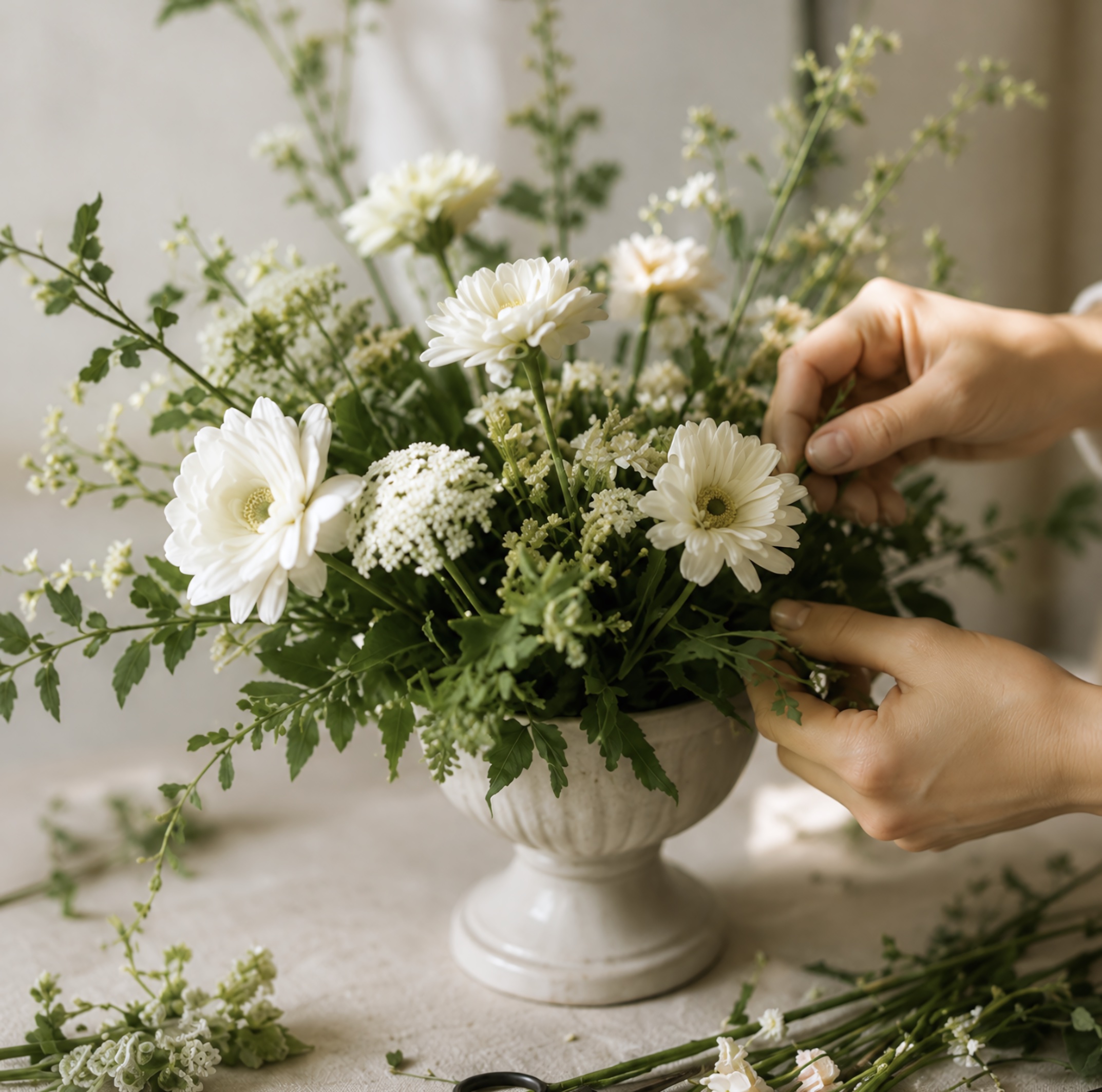 Floral workshop scene